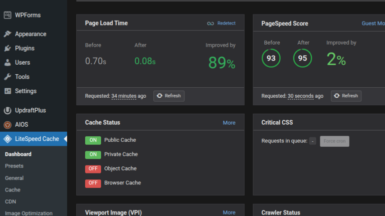 LiteSpeed Speed Optimization